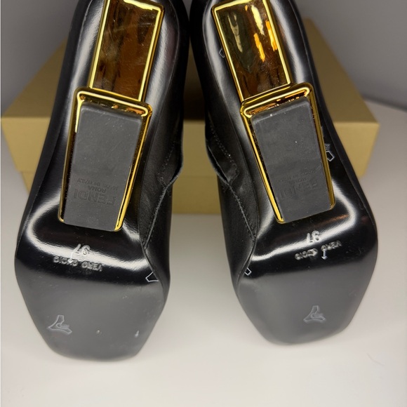 Black illusion heel ankle boot - Picture 6 of 6